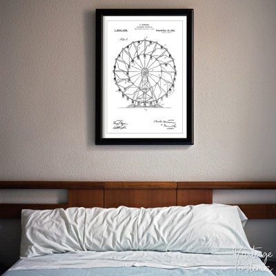 Retro plakát Ferris kolo Hermann Patent