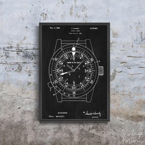 Dekorativní plakát Rolex Wessel Patent Clock