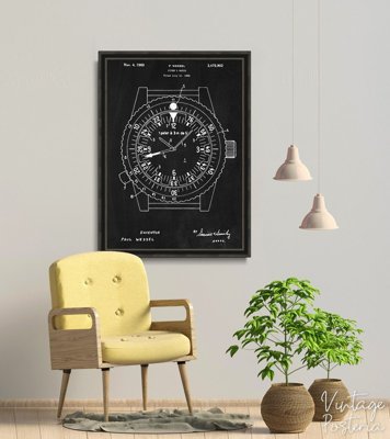 Dekorativní plakát Rolex Wessel Patent Clock