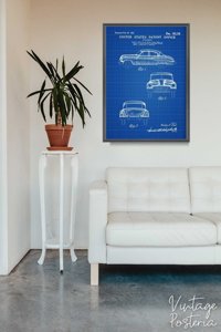 Dekorativní plakát General Motors Automobilový patent hrabě