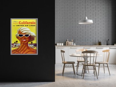 Plakát Letecké společnosti California United Air Stan Galli