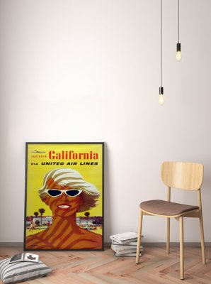 Plakát Letecké společnosti California United Air Stan Galli