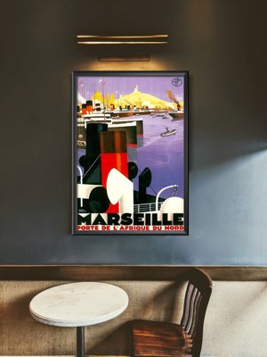 Retro plakát Marseille - severoafrické dveře