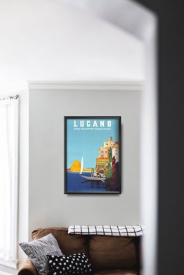 Dekorativní plakát Švýcarsko lugano