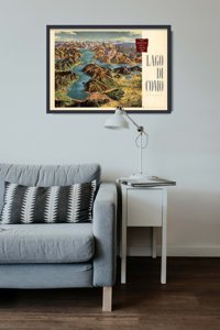 Retro plakát Lago di como italia od heinricha beranna