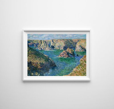 Port Donnant Belle Ile Claude Monet Retro plakát