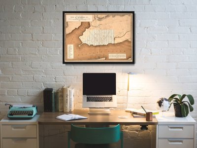 Plakát na zeď Stará mapa Alexandria Virginie