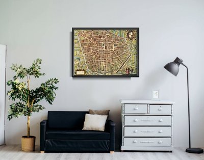 Dekorativní plakát Stará mapa Brauna a Hogenberg