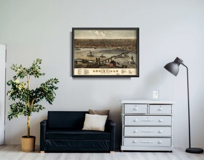 Designovy plakát Stará mapa Louisville Kentucky