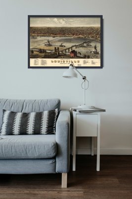 Designovy plakát Stará mapa Louisville Kentucky