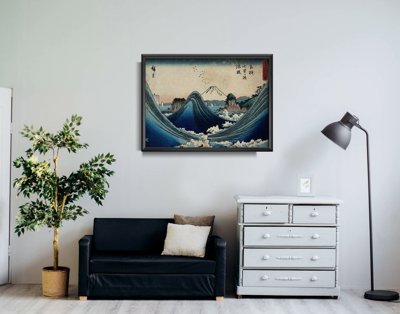 Plakát na zeď Mount Fuji v Manazato Hiroshige Ando