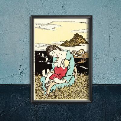 Retro plakát Japonština TakeHisa-yumeji Ukiyo-e