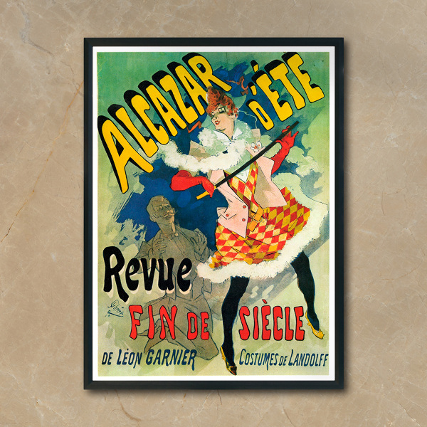 Retro plakát Revue de Siecle Alcazar FIN Dete