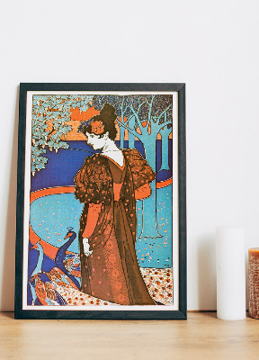 Plakát Lestampe Moderne, La Femme Au Paon
