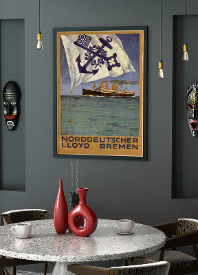 Plakát Strana kalendáře pro Norddeutscher Lloyd Bremen II