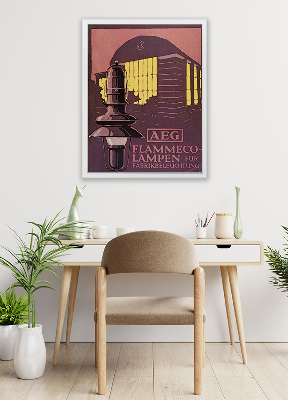 Retro plakát AEG Flammco Lampen Fur Fabrikbeleuchtung Cover Brožury