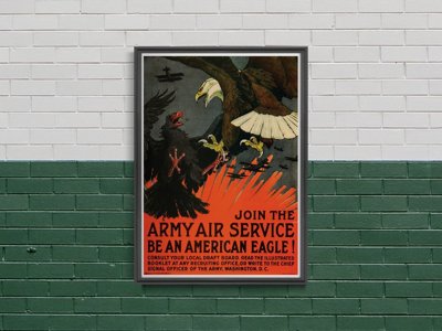 Retro plakát Připojte se k armádní letecké službě být americký orel