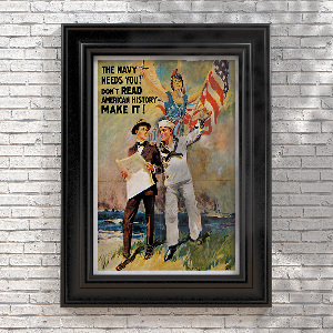 Retro plakát Námořnictvo vás potřebuje