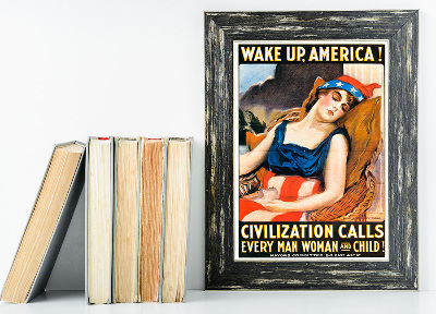 Retro plakát Probudit Ameriku