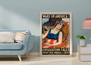 Retro plakát Probudit Ameriku