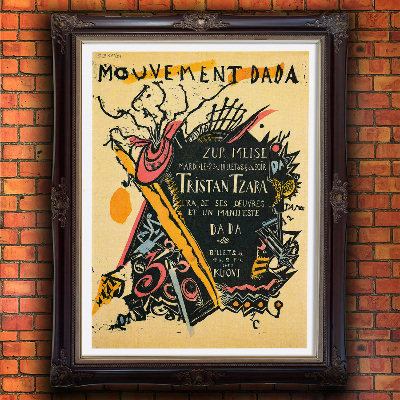 Retro plakát Mouvement Dada