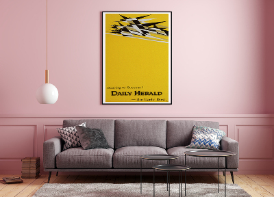Retro plakát Prudký nárůst úspěchu denního heralda, reklamy ptáků