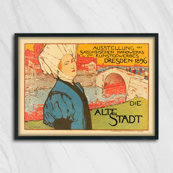 Plakát Ausstellung des Saechischen Handwers und Kunstgewerbes, Dresden 1896