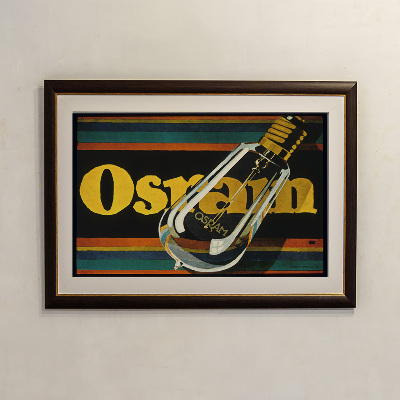 Retro plakát OSRAM, Elektrické žárovky