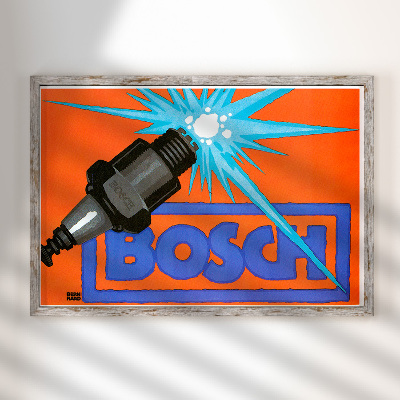 Retro plakát Bosch, zapalovací svíčky
