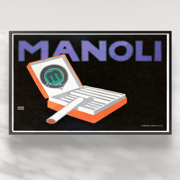 Retro plakát Manoli, cigarety