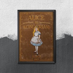Retro plakát Alice v říši divů alicja