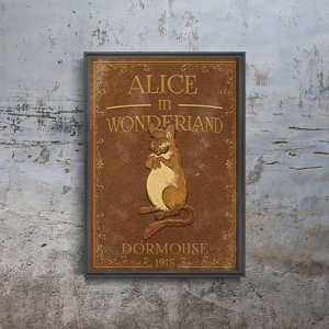 Retro plakát Alice v říši divů