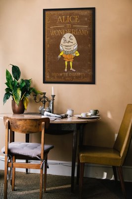 Retro plakát Alice v divů Humpty Dumpty