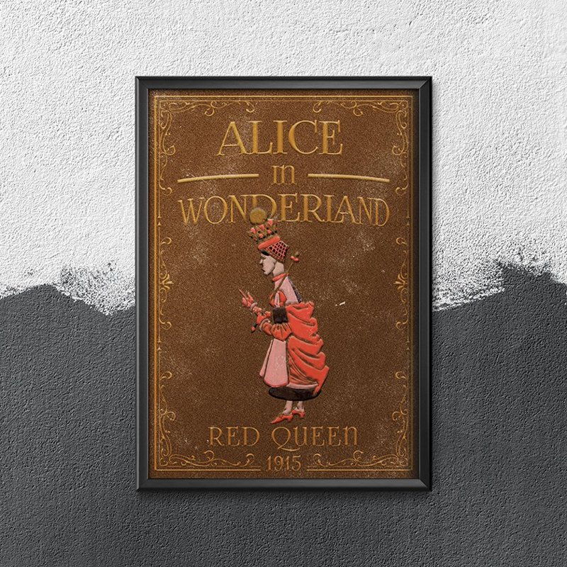 Plakát na zeď Alice v říši divů červená královna