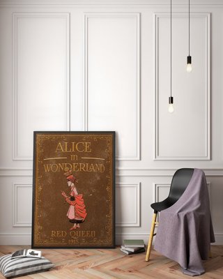 Plakát na zeď Alice v říši divů červená královna