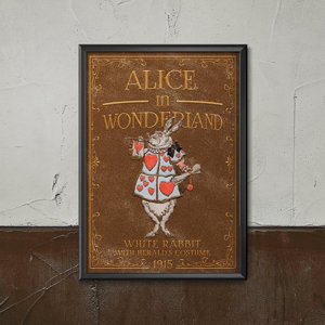 Plakát Alice v říši divů Bílý králík v přestrojení Herald