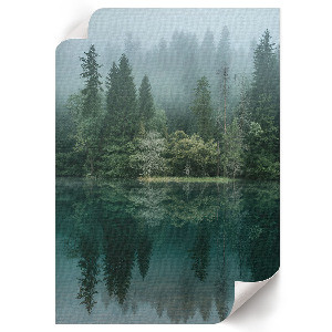 Tisk na plátno Mlžné jezero