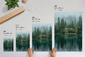 Tisk na plátno Mlžné jezero
