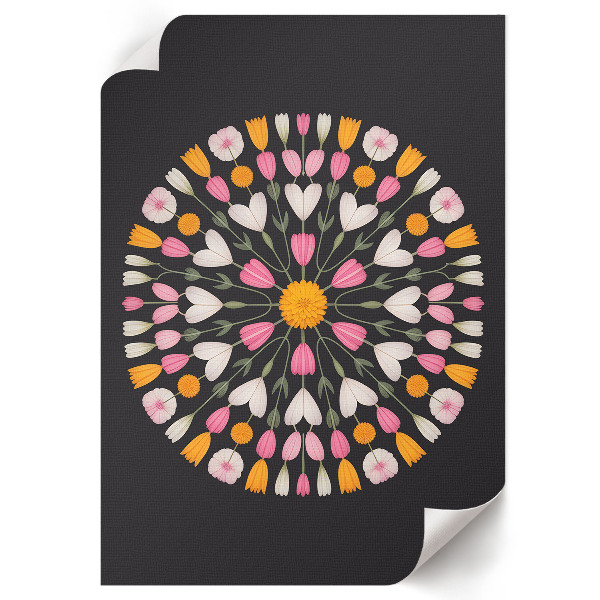 Nástěnný plakát Květinová mandala