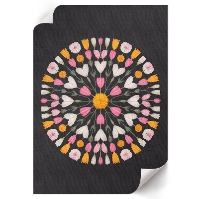 Nástěnný plakát Květinová mandala