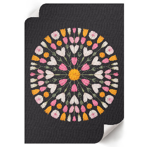 Nástěnný plakát Květinová mandala