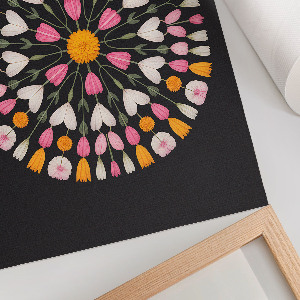 Nástěnný plakát Květinová mandala