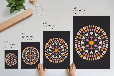 Nástěnný plakát Květinová mandala
