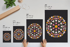 Nástěnný plakát Květinová mandala