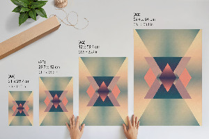 Plakát na zeď Pastelová geometrie