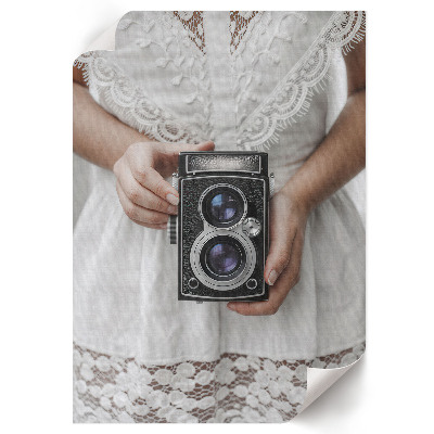 Dekorativní plakát Starožitný fotoaparát