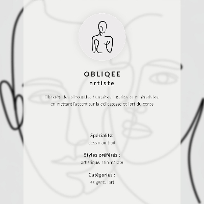 Plakát Liniová grafika obličeje