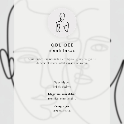 Plakát Liniová grafika obličeje