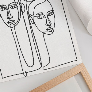 Plakát na zeď Liniová grafika postavy