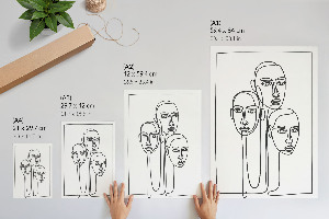 Plakát na zeď Liniová grafika postavy